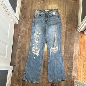 Distressed Blue Women's Jeans